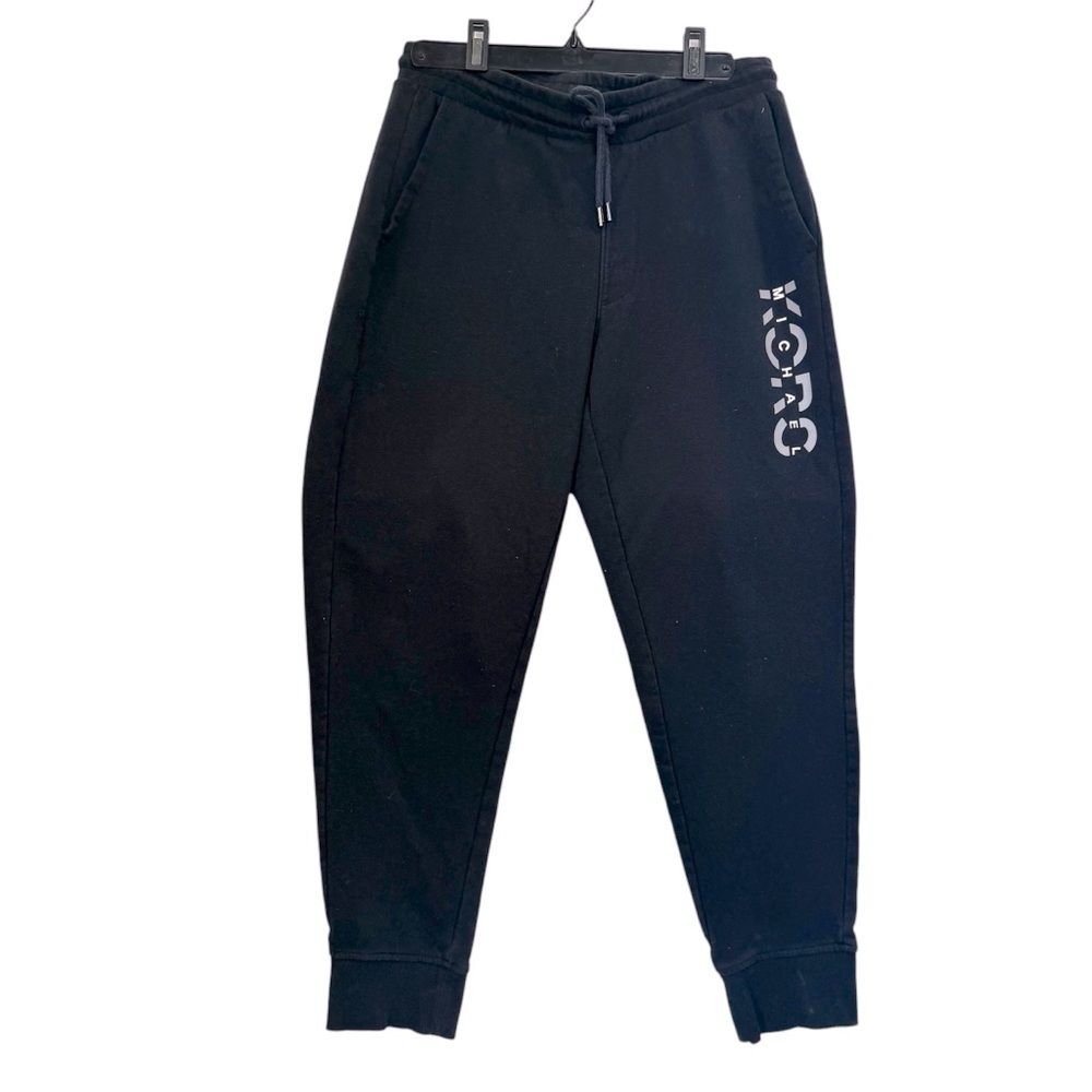 Michael Kors Cotton Fleece Logo Pockets Leg Jogger Track Pants Drawcord Adjust M